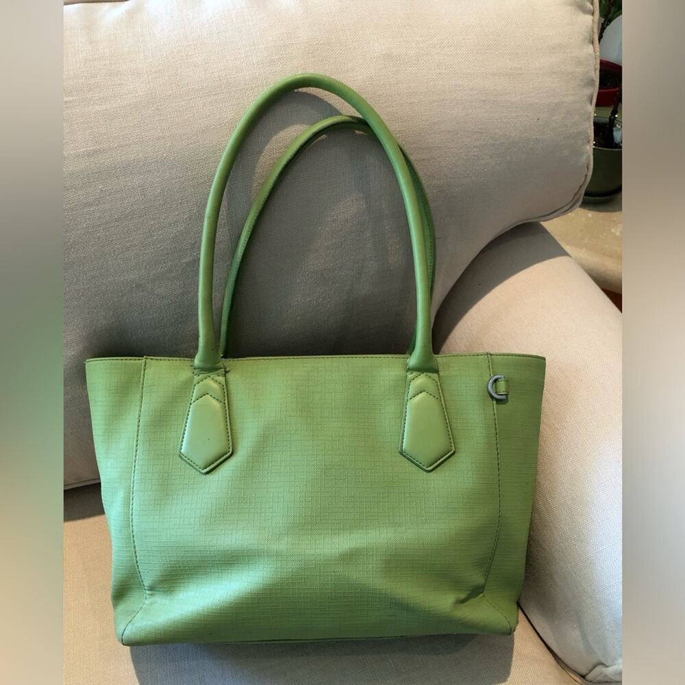 Dagne Dover Lime Green Signature Tote Bag - Picture 8 of 16